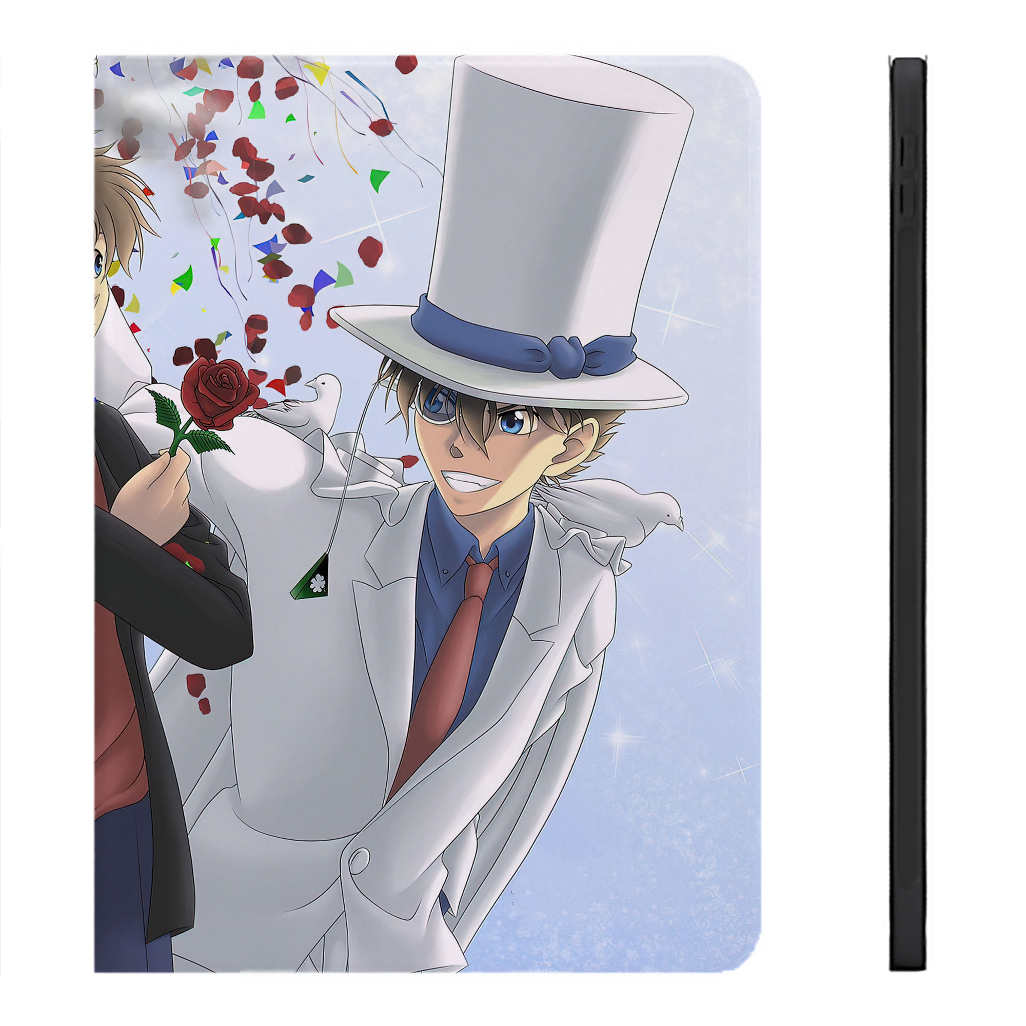 （画像用） 名探偵コナン Detective Conan IPadケース ペンホルダー付き ブックスタイルデザイン